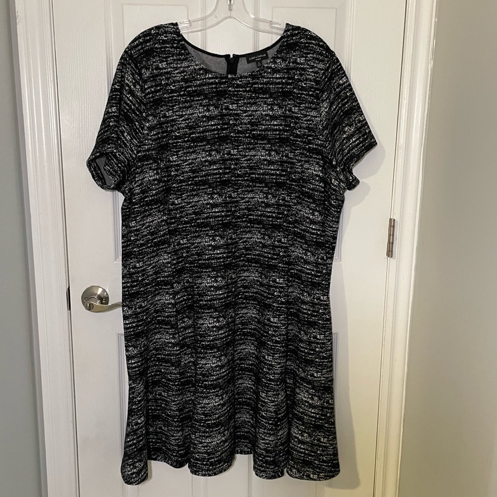 Black and White Textured Dress